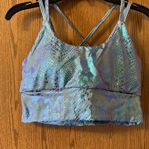 Flex it pink sports bra, new, snake skin pattern